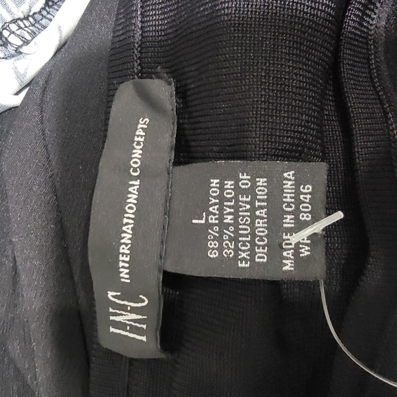 INC International Concepts Black Halter Tank with Gold Beaded Neck - Picture 6 of 6